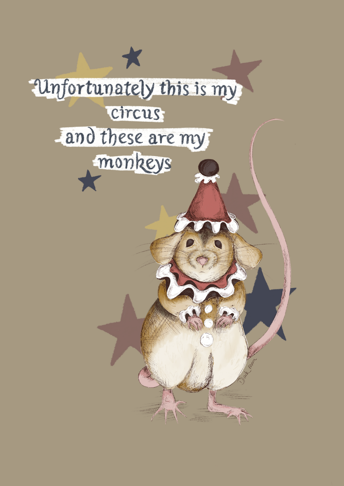 Circus Mouse Print