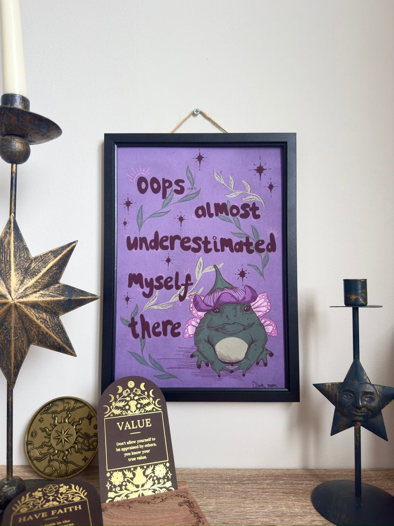 Mystical Confidence Toad Art Print