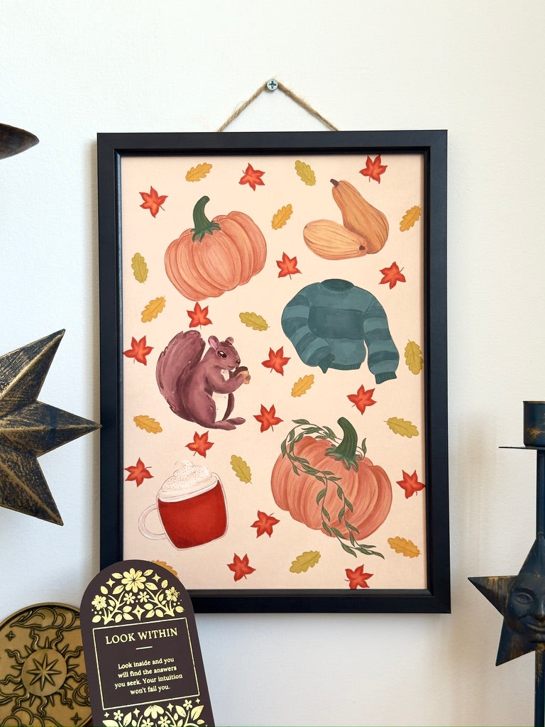 Cozy Autumn Essentials Art Print