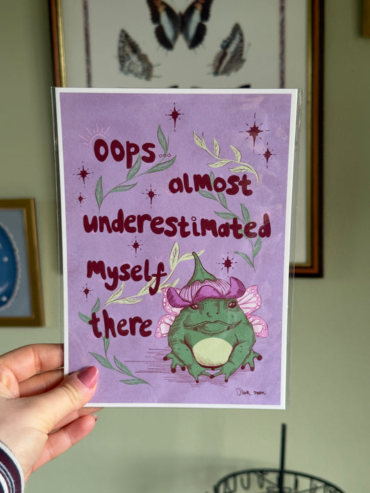 Mystical Confidence Toad Art Print