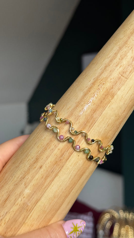 Tourmaline Bangle Bracelet/October Birthstone