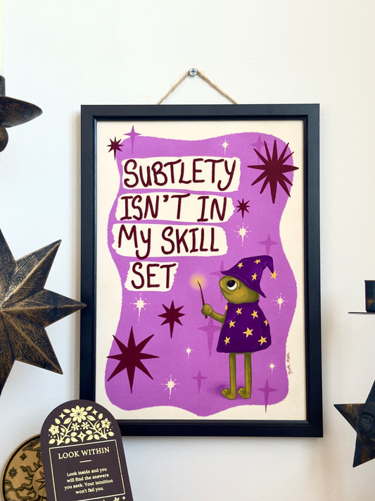 Overt Wizard Frog Print