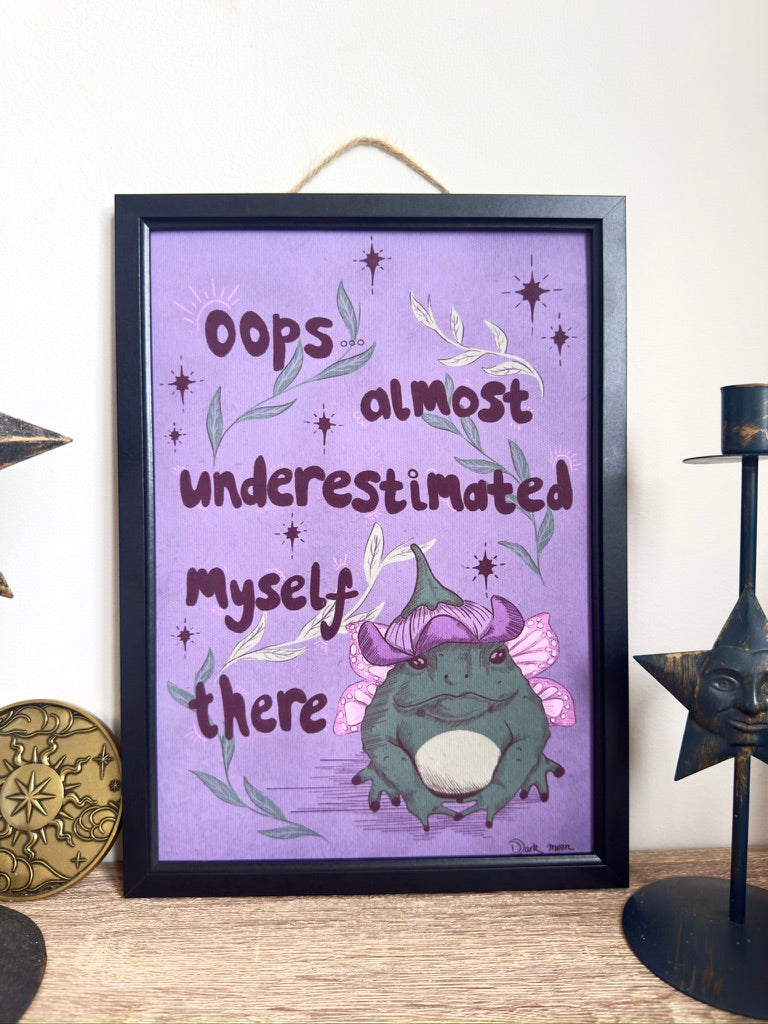 Mystical Confidence Toad Art Print