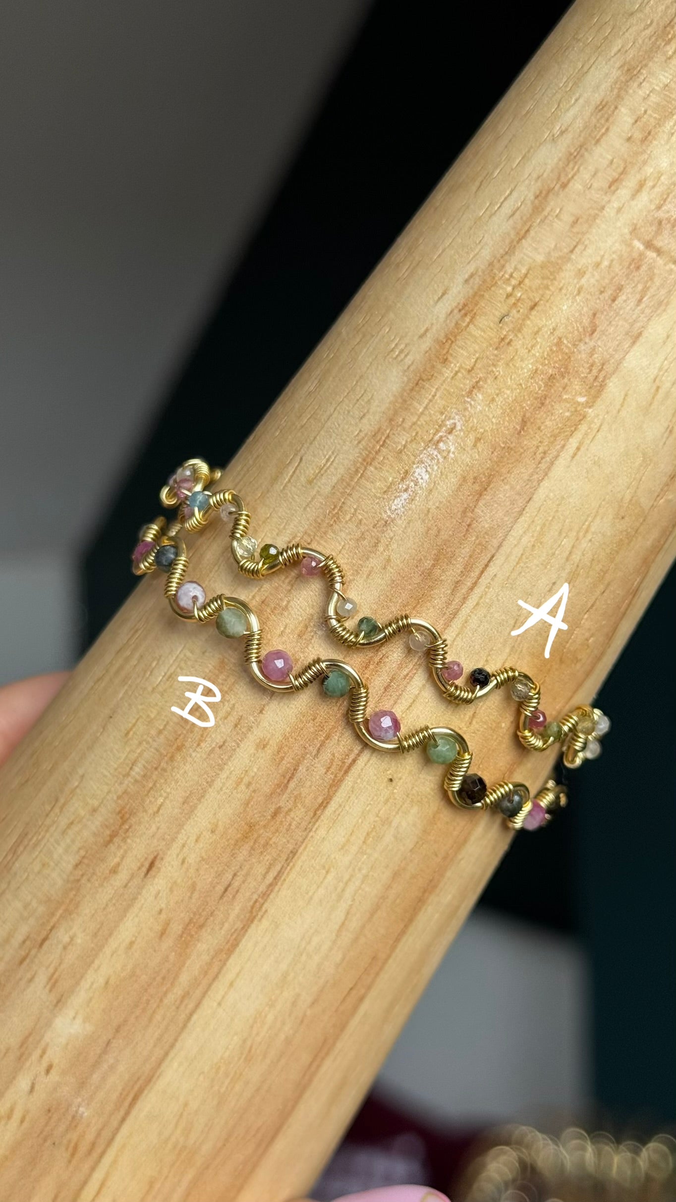 Tourmaline Bangle Bracelet/October Birthstone