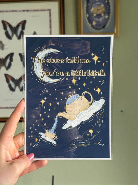 Spilling the Celestial Tea Art Print