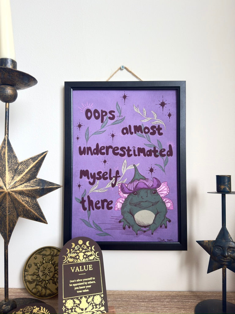 Mystical Confidence Toad Art Print