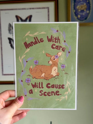 Dramatic Deer Art Print