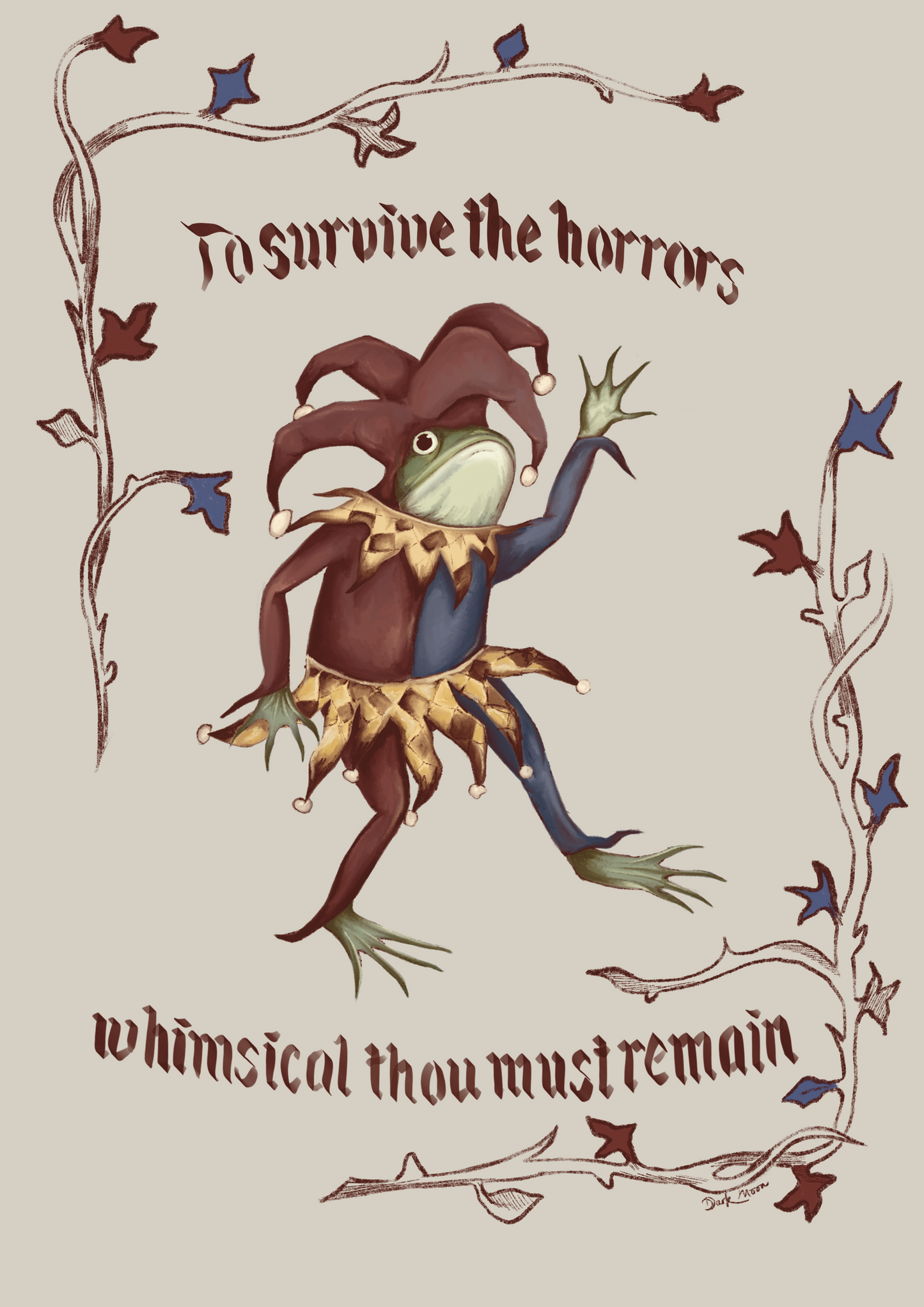 Medieval Frog Print