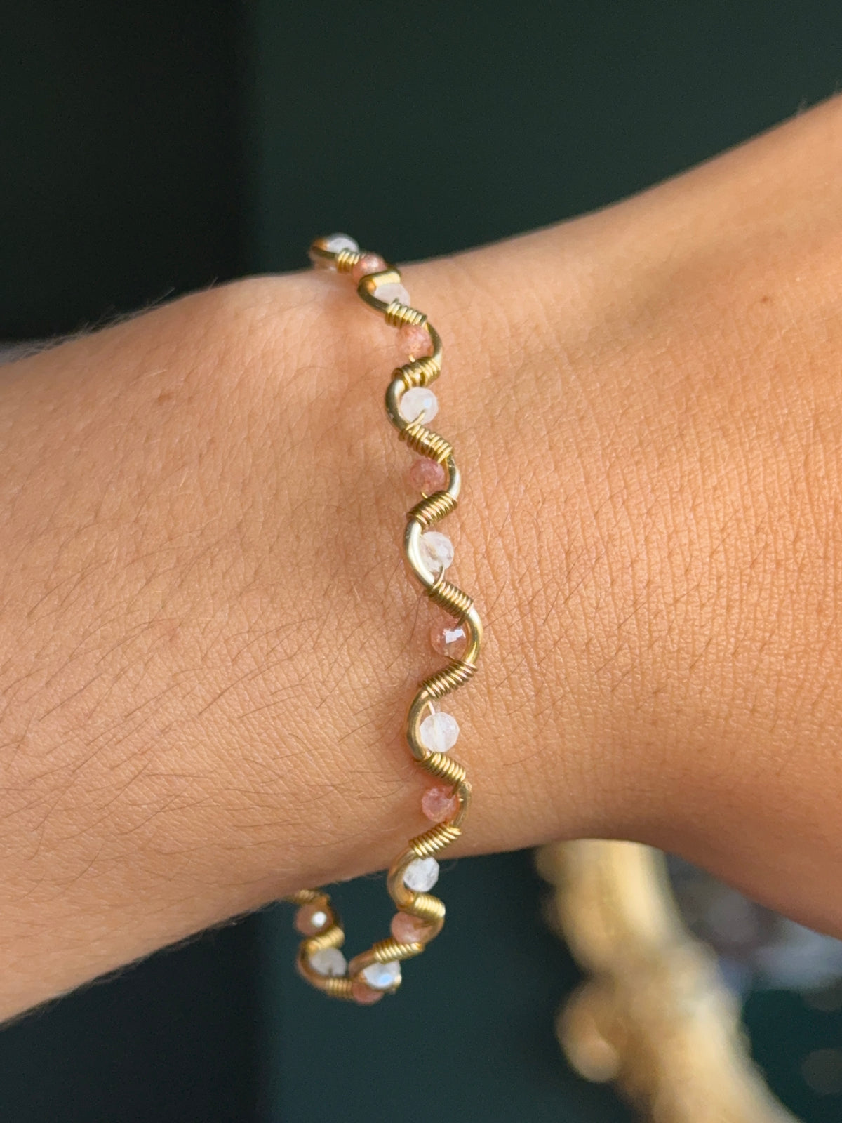 Solar Eclipse Bracelet - Sunstone and Moonstone Bracelet